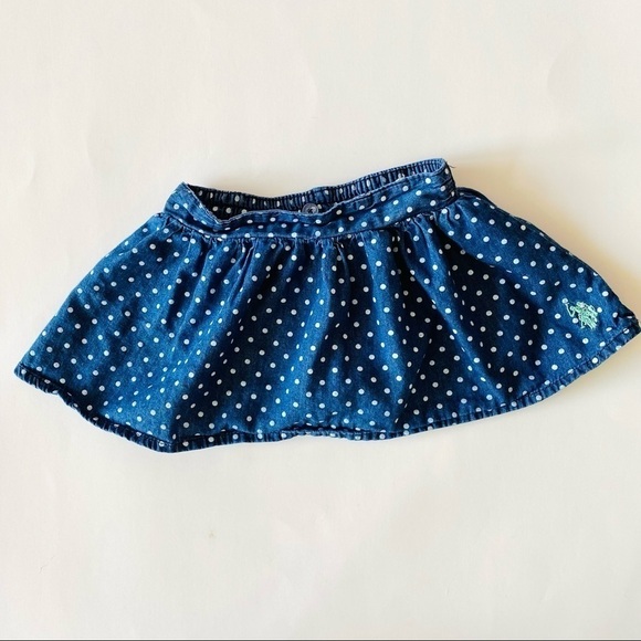 U.s. Polo Assn. Girls Jean Polka Dot Skort - Picture 1 of 6